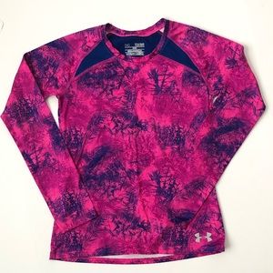 Girls Under Armour Fitted Cold Gear Top Large